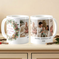 Photo de Noël nostalgique d'une famille de trois p