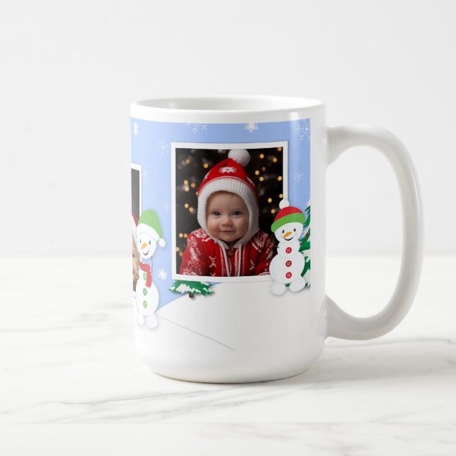 Mug photo de Noël personnalisable, 15 oz (Droite)