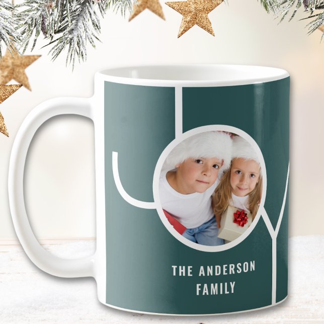 Mug Photo de Noël personnalisé vert (Créateur téléchargé)