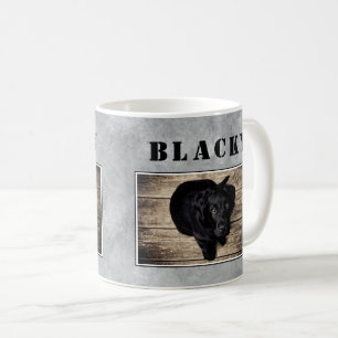 Mug Photo de nom de chien de compagnie gris moderne