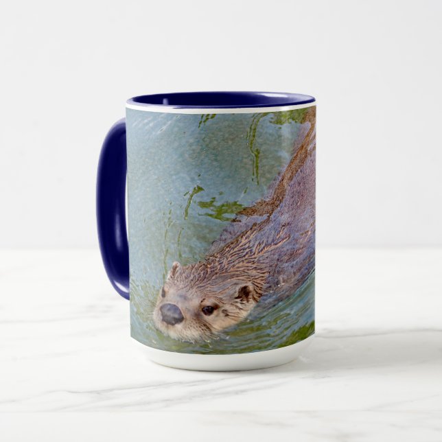 Mug Photo de Otter Swimming Wildlife (Devant gauche)