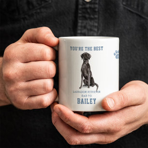 Mug Photo de papa chien Labrador Retriever noir à l'aq