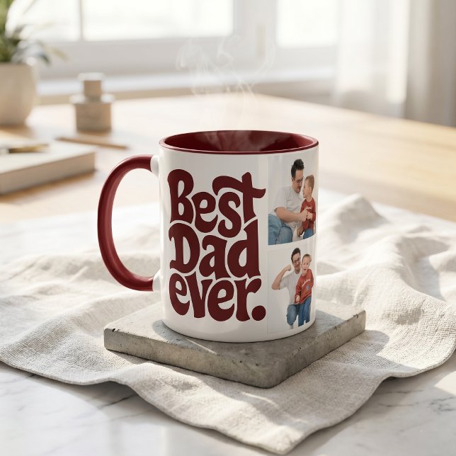 Mug Photo de papa de chien moderne le meilleur (Créateur téléchargé)