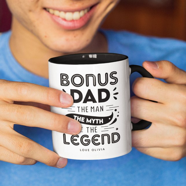 Mug Photo de Papa en Plus, L'Homme, La Légende, Le Myt (Créateur téléchargé)