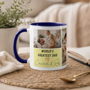 Mug Photo de papa le plus génial du monde personnalisé