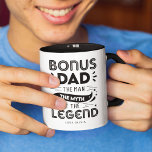 Mug Photo de Papa Supplémentaire, L'Homme, La Légende,<br><div class="desc">Créez un cadeau personnalisé fabuleux pour un beau-père ou un père de substitution adoré cette fête des Pères avec cette tasse à café photo personnalisée cool. Design unique pour les papas qui ont pris le relais ! Le design présente le texte "Papa Supplémentaire, L'Homme, Le Mythe, La Légende", et nom/s....</div>