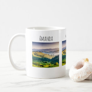 Mug Photo de paysage naturel de collines ondoyantes