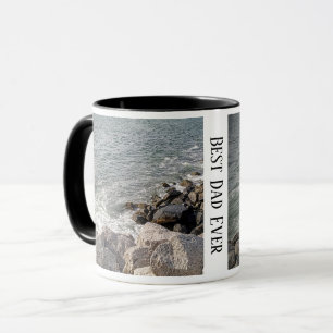 Mug Photo de Rocky Ocean Shore Meilleur papa jamais