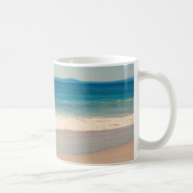 Mug Photo de scène de plage Aqua (Droite)