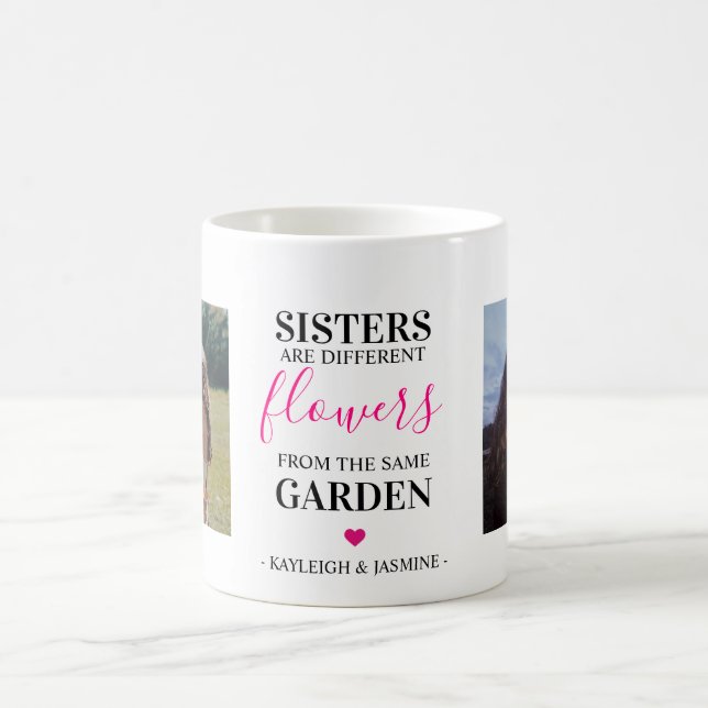Mug Photo de sœur moderne mignonne et féminine (Centre)