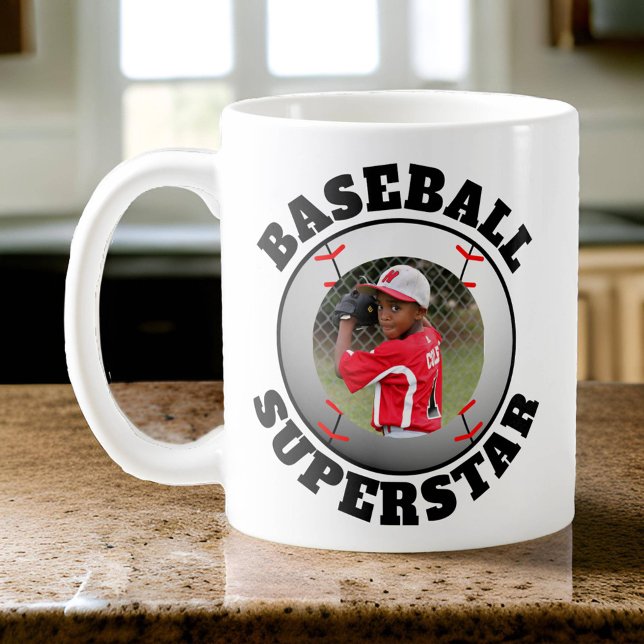 Mug Photo de superstar de baseball (Photo Baseball Superstar Mug)
