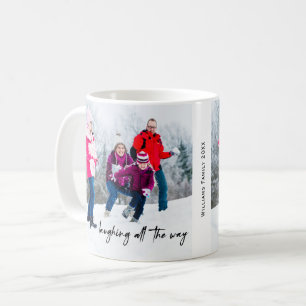 Mug Photo de vacances personnalisé en riant tout le lo