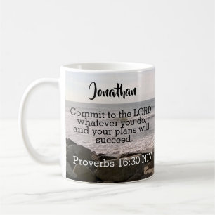 Mug Photo de verset biblique sur le succès de Ocean Sh