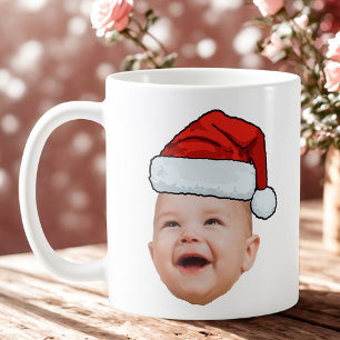 Mug Photo de visage de bébé personnalisé Noël du Père