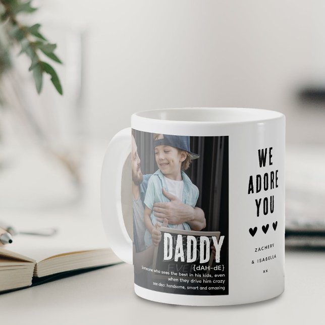 Mug Photo Définition 2 de PAPA drôle et mignon  (Créateur téléchargé)