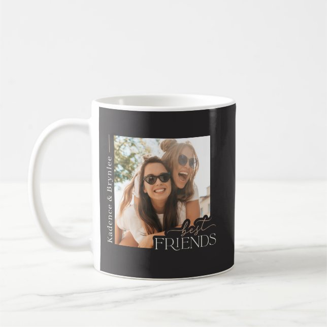 Mug Photo des meilleures amies de typographie moderne (Gauche)