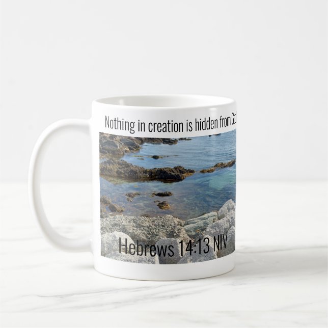Mug Photo des versets de la Bible Océanique Translucid (Gauche)
