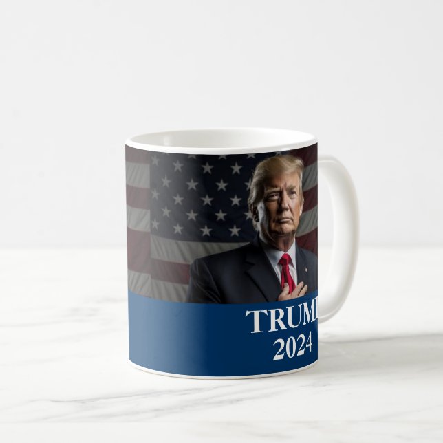 Mug Photo Donald Trump - Trump 2024 Garder l'Amérique  (Devant droit)