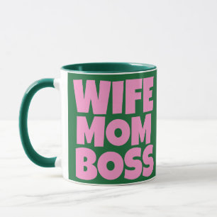 Mug Photo drôle de la fête des mères vert rose rétro