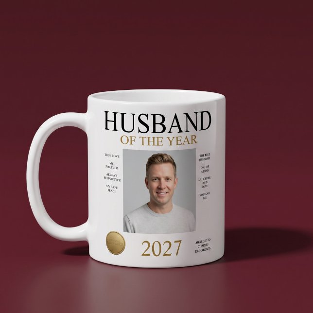 Mug Photo du mari de l'année (Créateur téléchargé)