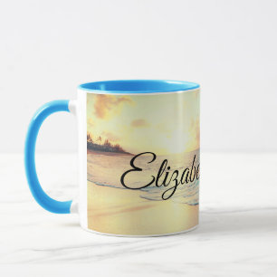 Mug Photo d'une plage à Sunrise