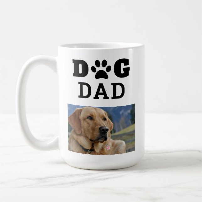 Mug Photo Empreinte de patte de Dog Papa (Gauche)