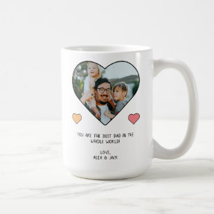 Mug Photo en forme de coeur avec/ messages personnalis