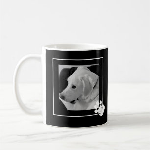Mug Photo en noir et blanc du chien mignon Meilleure m