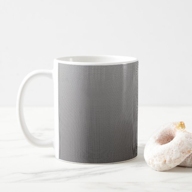 Mug photo en noir et blanc d'un mur_ (Avec donut)