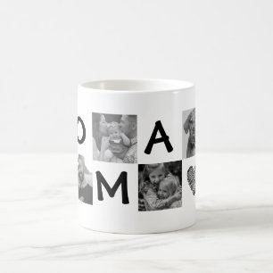 Mug Photo en noir et blanc pour grand-mère ou grand-pè