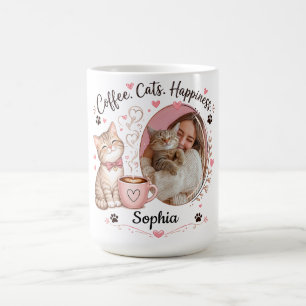 Mug Photo et nom personnalisés pour amateur de chats