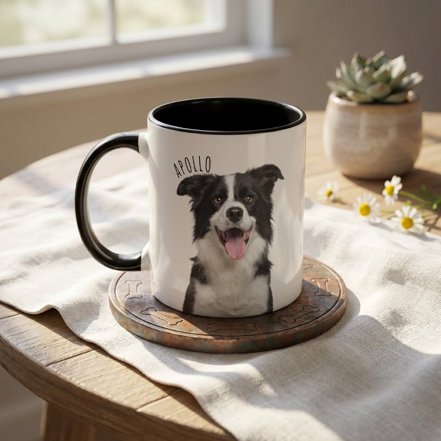 Mug photo et nom simple moderne de l'animal (Créateur téléchargé)