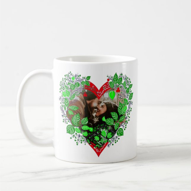 Mug Photo et noms personnalisés | Notre premier Noël (Gauche)
