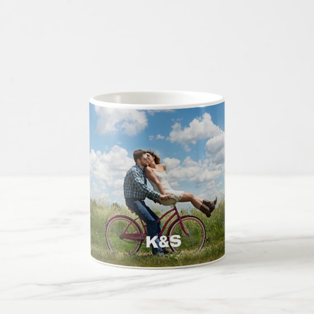 Mug Photo et texte personnalisés (Centre)