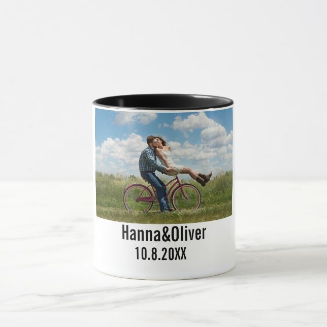 Mug Photo et texte personnalisés (Centre)