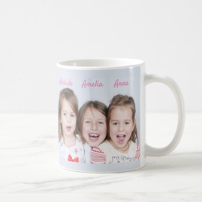Mug Photo et texte personnalisés de vos enfants (Droite)