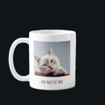 Mug Photo et texte personnalisés pour animaux de compa<br><div class="desc">Photo pour animaux de compagnie personnalisée et texte de la Mug de café</div>