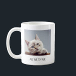 Mug Photo et texte personnalisés pour animaux de compa<br><div class="desc">Photo pour animaux de compagnie personnalisée et texte de la Mug de café</div>