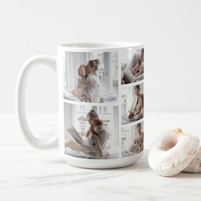 Mug Photo Famille 10 Personnalisé (Avec donut)