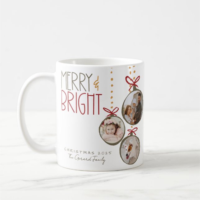 Mug Photo Famille de Noël 2025 Merci Faveurs (Gauche)