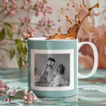 Mug Photo Famille Moderne Mint Simple Lovely Cadeau<br><div class="desc">Photo Famille Moderne Mint Simple Lovely Cadeau</div>