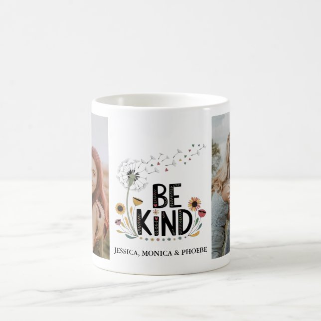 Mug photo florale "Be Kind" (Centre)