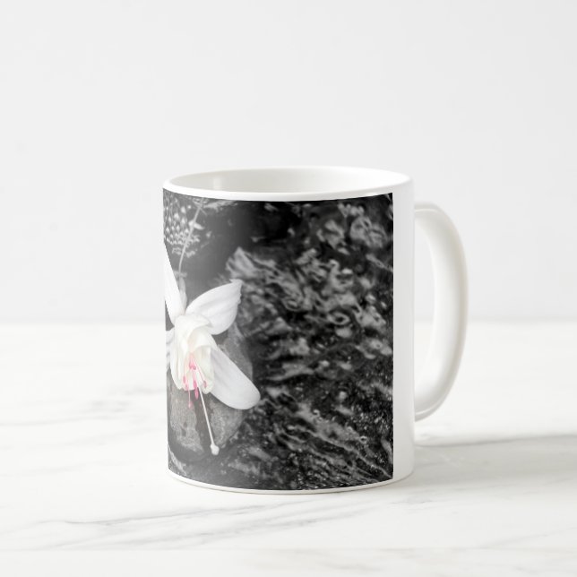 Mug Photo Fuchsia blanche et rose (Devant droit)