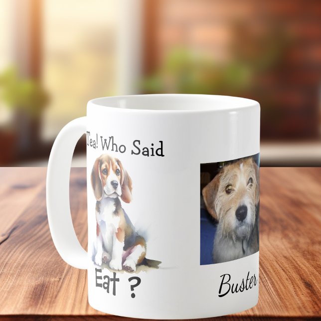 Mug Photo & Funny BEAGLE Personnaliser (Elegant funny BEAGLE Graphic with room to upload your Beagles photo and a ew words.)