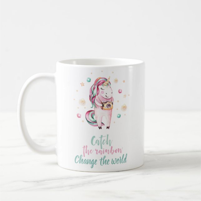 Mug Photo Girly Pink Unicorn (Gauche)