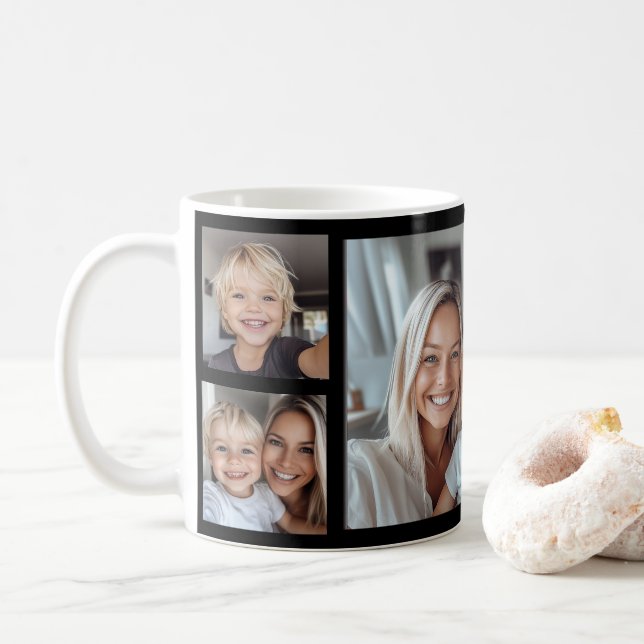 Mug Photo-gobelet avec 5 photos (Avec donut)