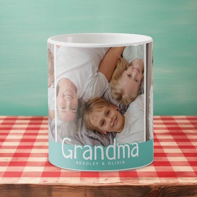 Mug Photo Grandma moderne Collage Cadeau mignon (Créateur téléchargé)