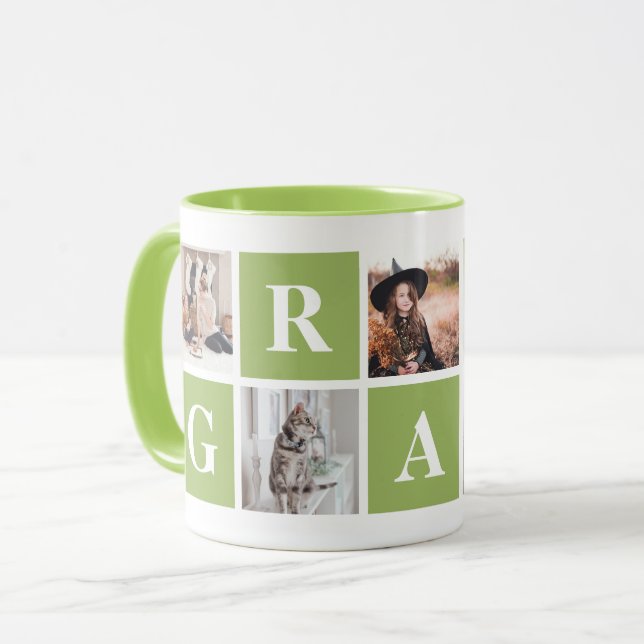 Mug Photo Green de citron vert pour grands-parents (Devant gauche)