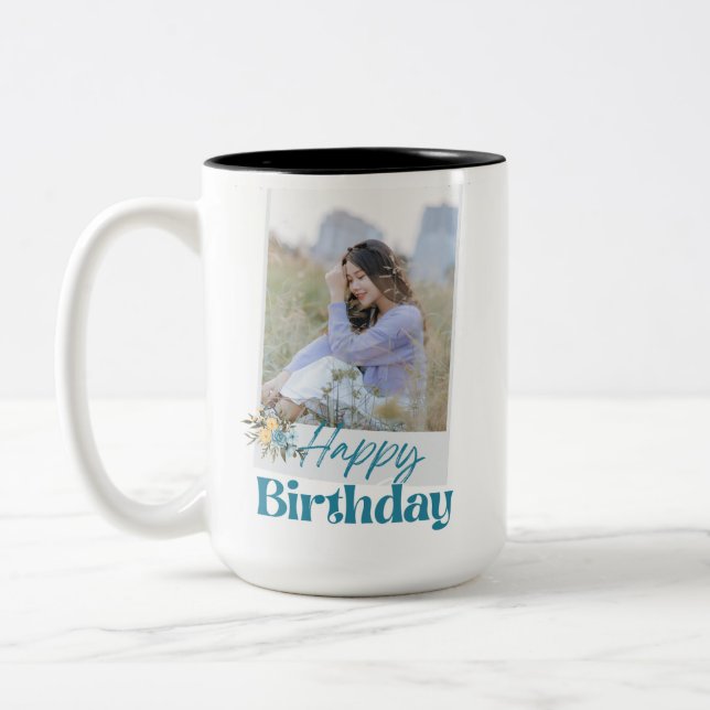 Mug Photo Joyeux Anniversaire | Anniversaire Perso (Gauche)
