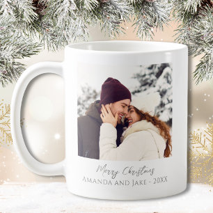 Mug Photo Joyeux Noël blanc moderne